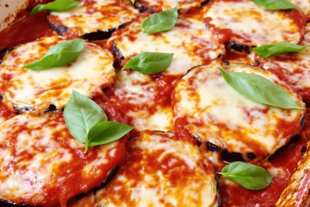 Baked Eggplant Parmesan Light Version