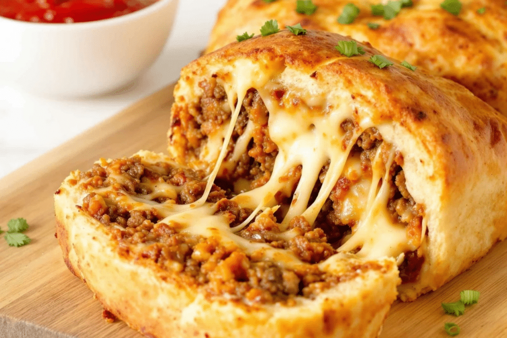 Beef and Cheese Stuffed Bread