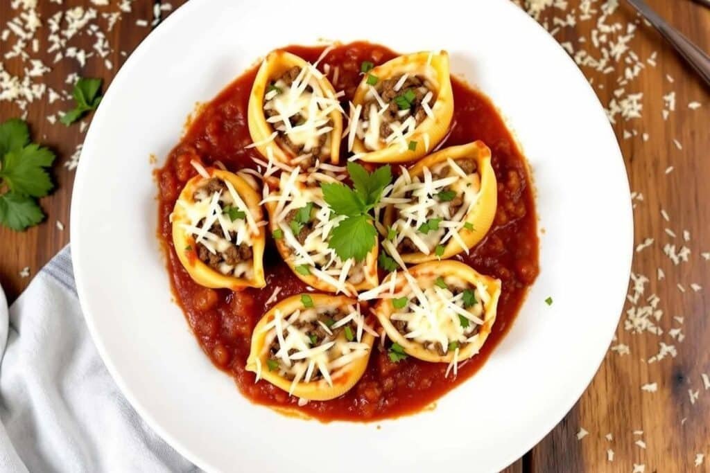 Beef and Cheese Stuffed Shells