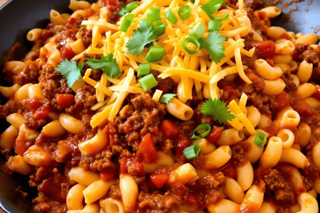 Beef and Chili Mac Skillet