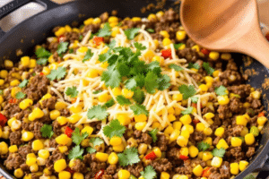 Beef and Corn Skillet Dinner
