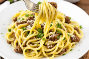 Beef and Herb Butter Pasta
