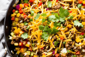 Beef and Salsa Verde Skillet