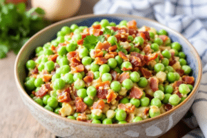 Creamy Bacon Pea Salad