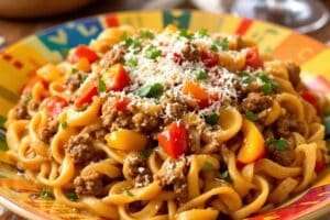 Creamy Beef Pepper Pasta