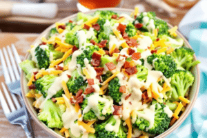 Creamy Broccoli Cheddar Salad