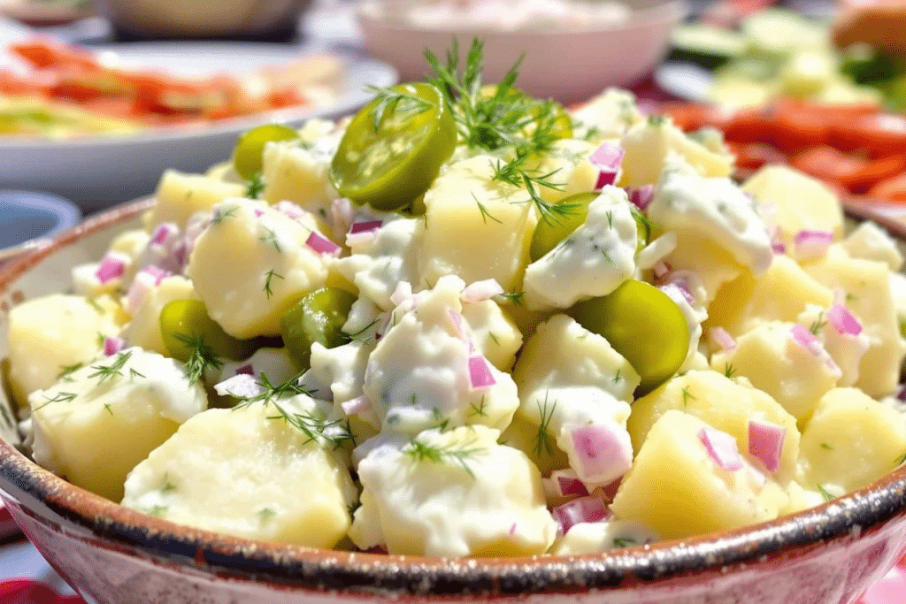 Creamy Dill Pickle Potato Salad