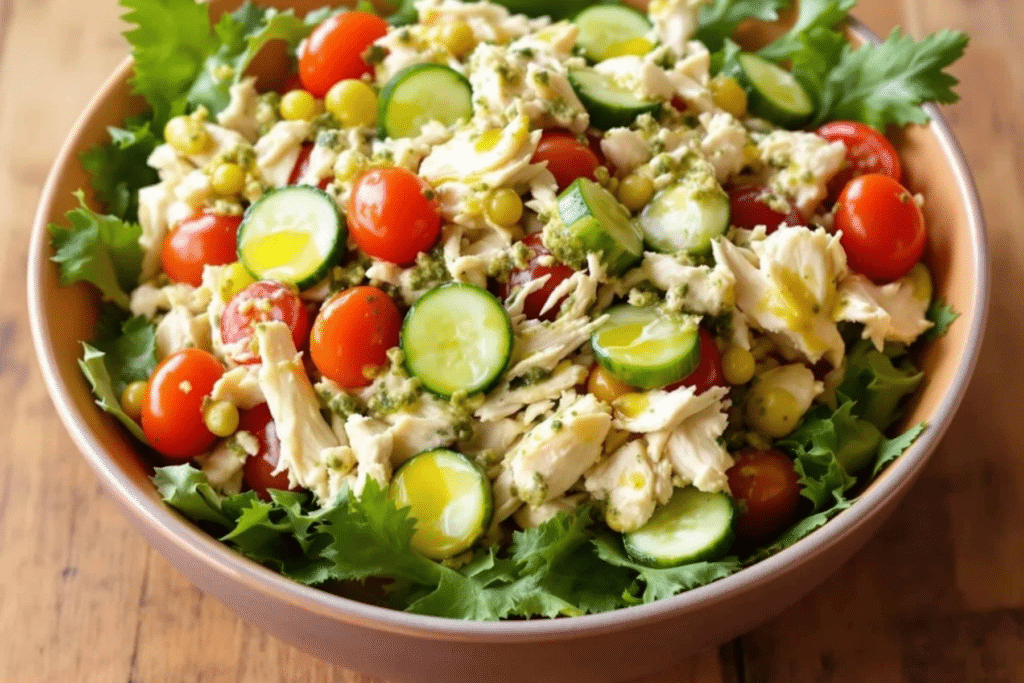 Creamy Pesto Chicken Salad