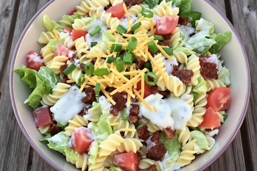 Creamy Ranch BLT Pasta Salad