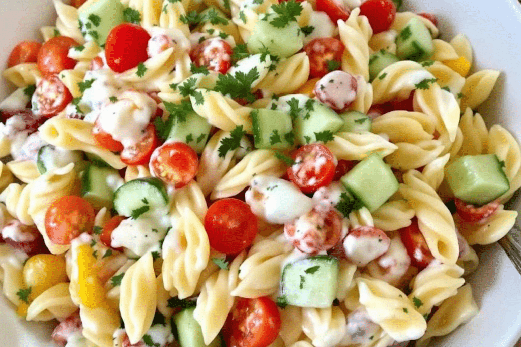 Creamy Ranch Pasta Salad