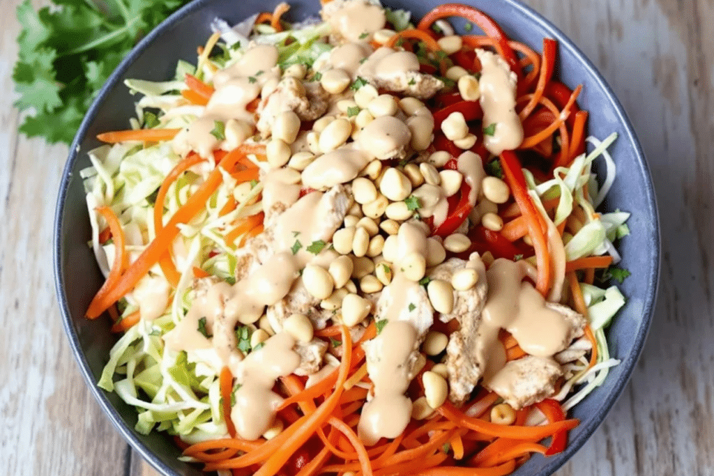 Crunchy Thai Chicken Salad Bowl