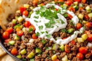 Easy Beef Gyro Skillet