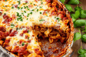 Easy Beef Marinara Bake
