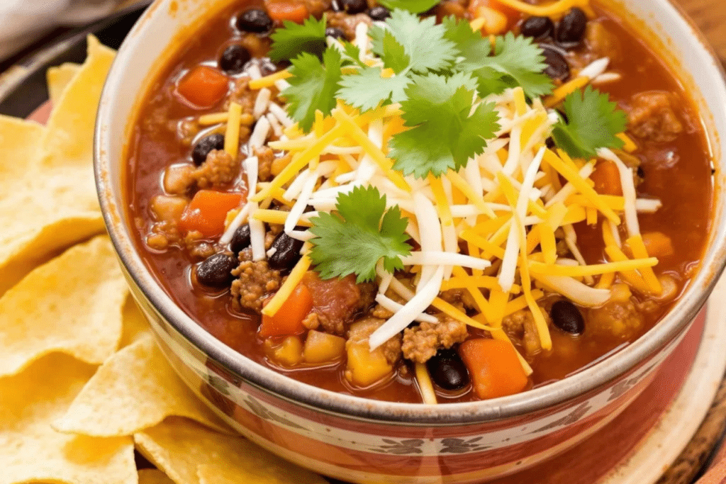 Easy Beef Taco Soup