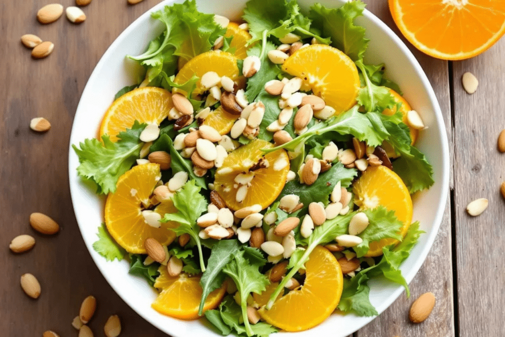 Fresh Orange Almond Salad