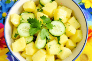 Fresh Pineapple Cucumber Salad