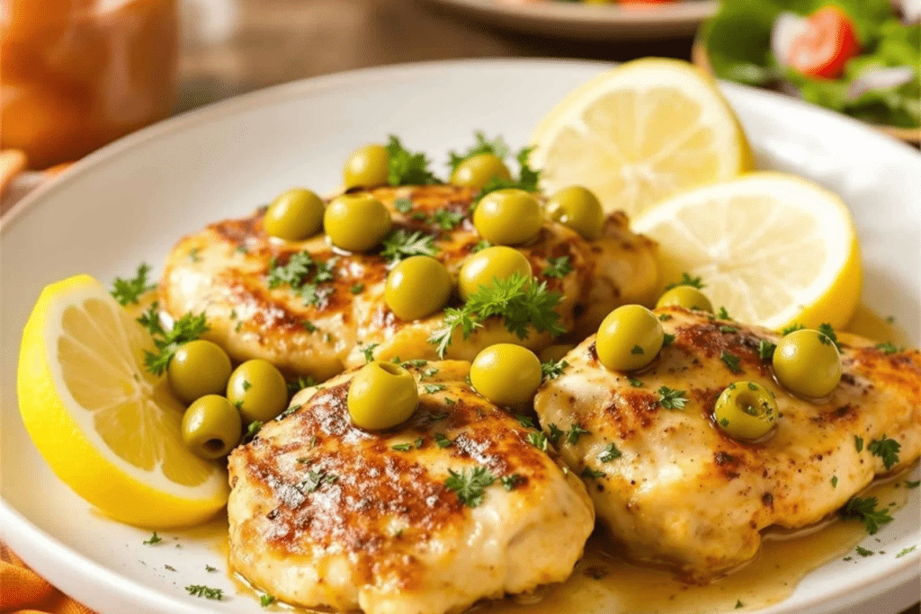 Garlic Herb Chicken with Olives