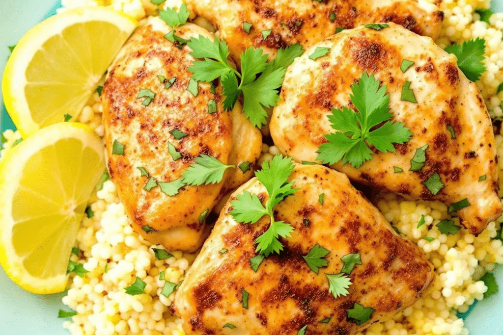 Garlic Lemon Chicken with Couscous