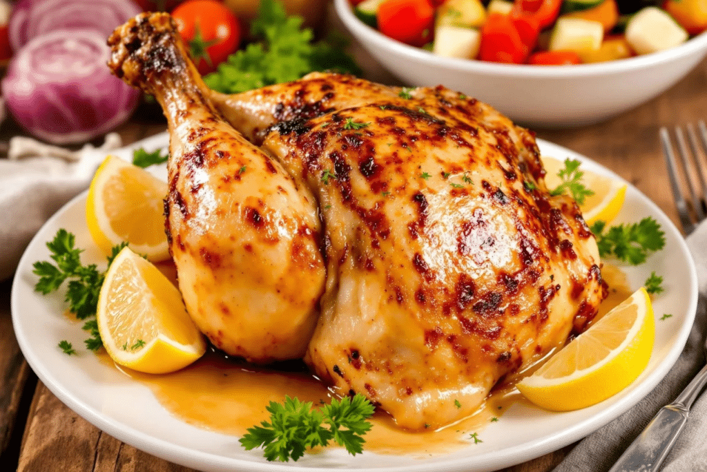 Garlic Lemon Roasted Chicken Thighs