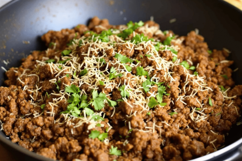 Garlic Parmesan Beef Skillet