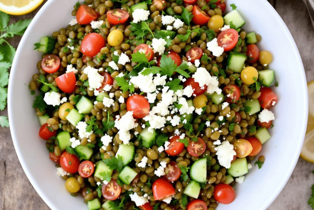 Greek Lentil Salad with Herbs
