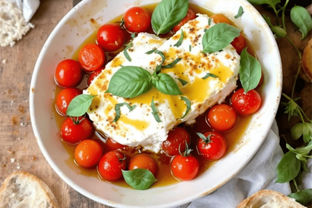 Greek Style Baked Feta with Tomatoes