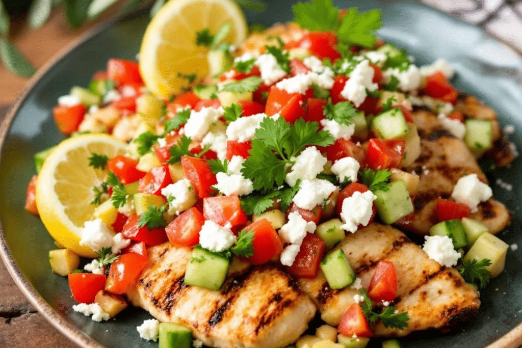 Grilled Chicken with Mediterranean Salsa