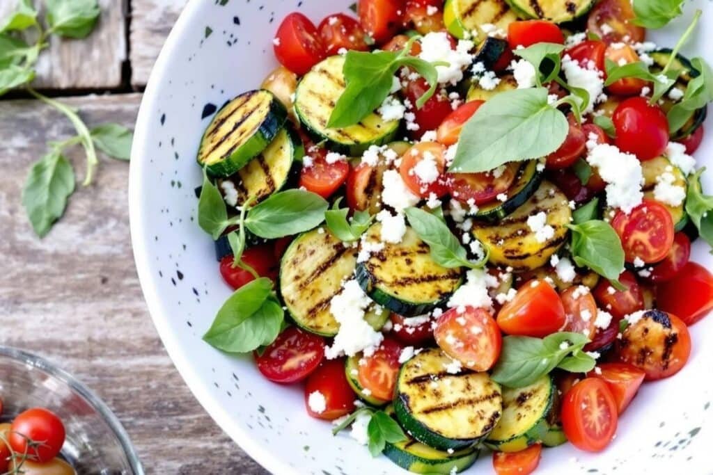 Grilled Zucchini Tomato Salad