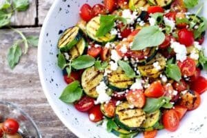 Grilled Zucchini Tomato Salad