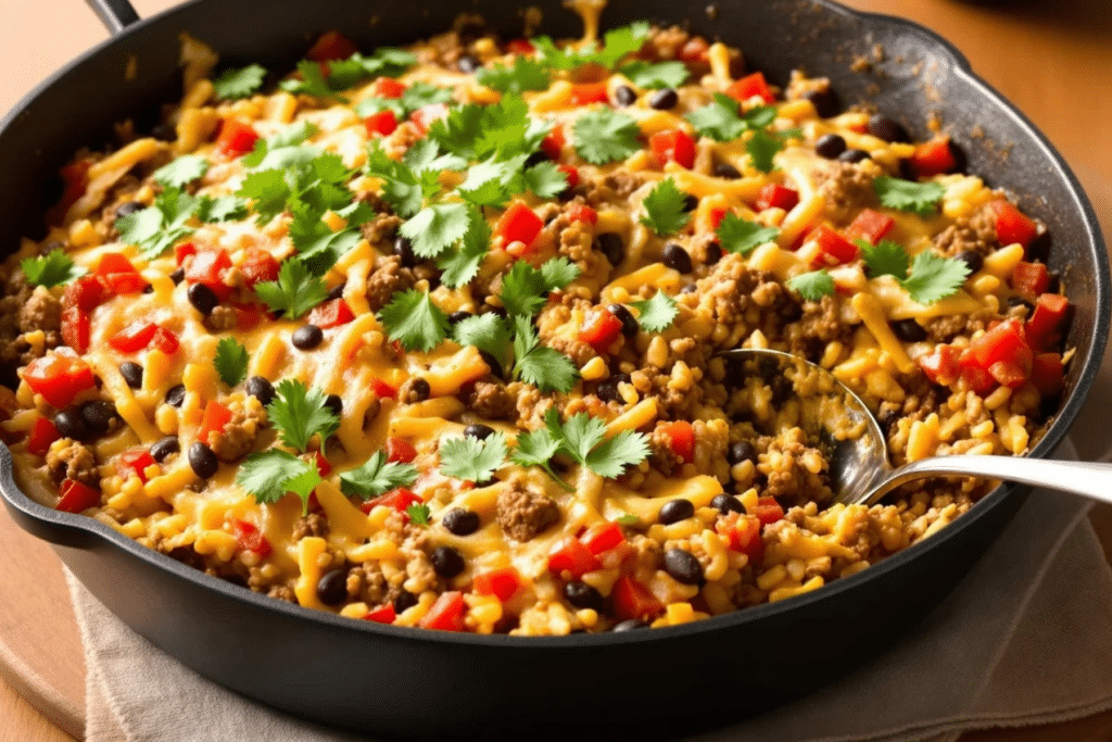 Ground Beef Burrito Skillet
