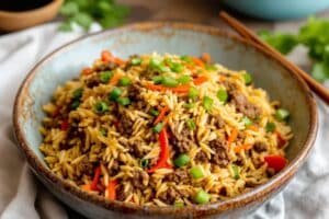 Ground Beef Fried Rice