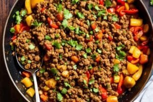 Ground Beef Garlic Herb Skillet