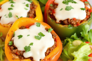 Ground Beef Italian Stuffed Peppers