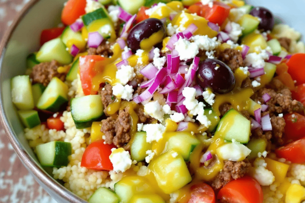 Ground Beef Mediterranean Bowls