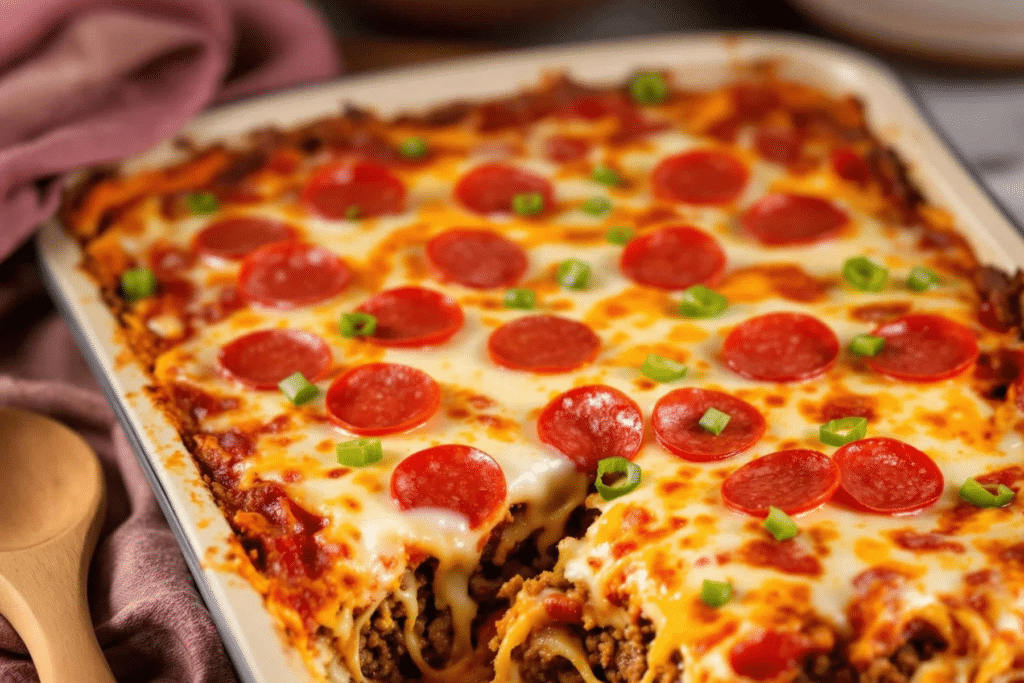 Ground Beef Pizza Bake