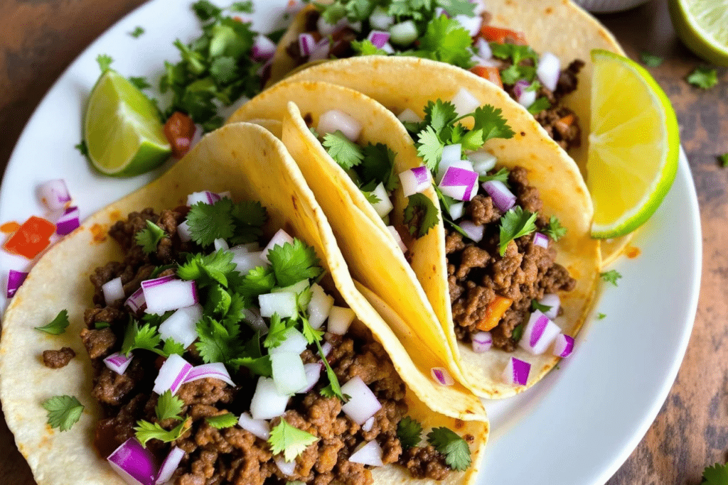 Ground Beef Street Tacos