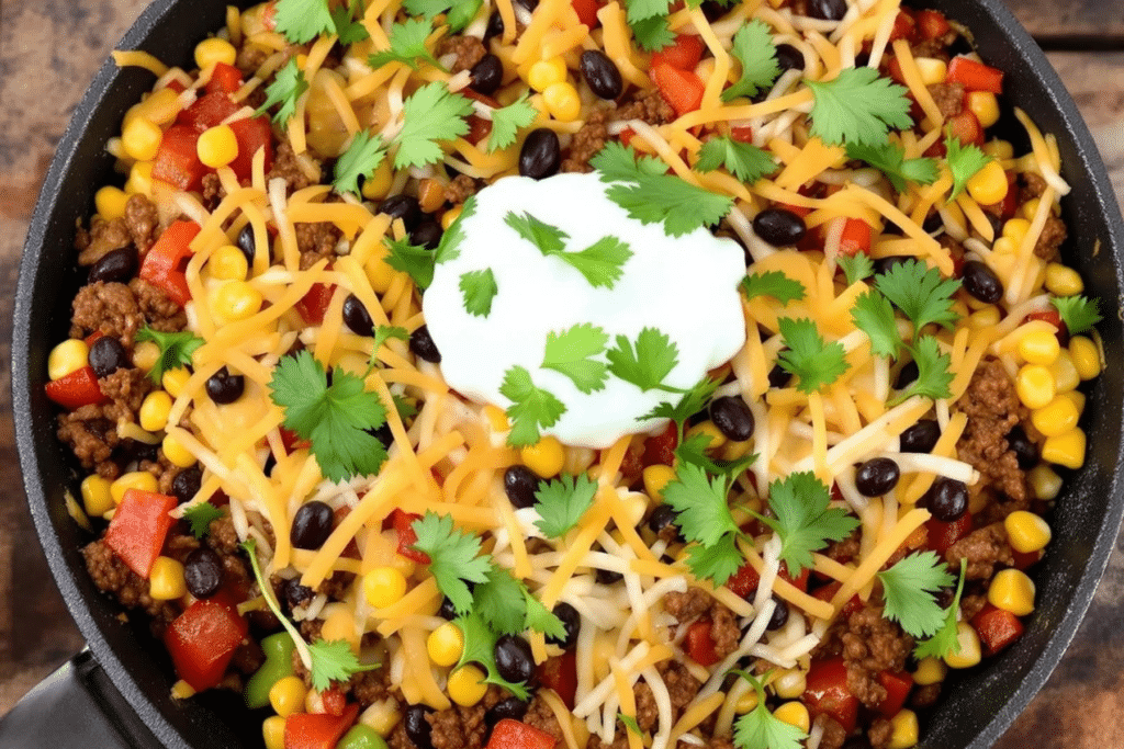 Ground Beef Tex Mex Skillet