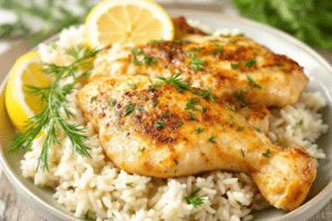 Lemon Dill Chicken with Rice