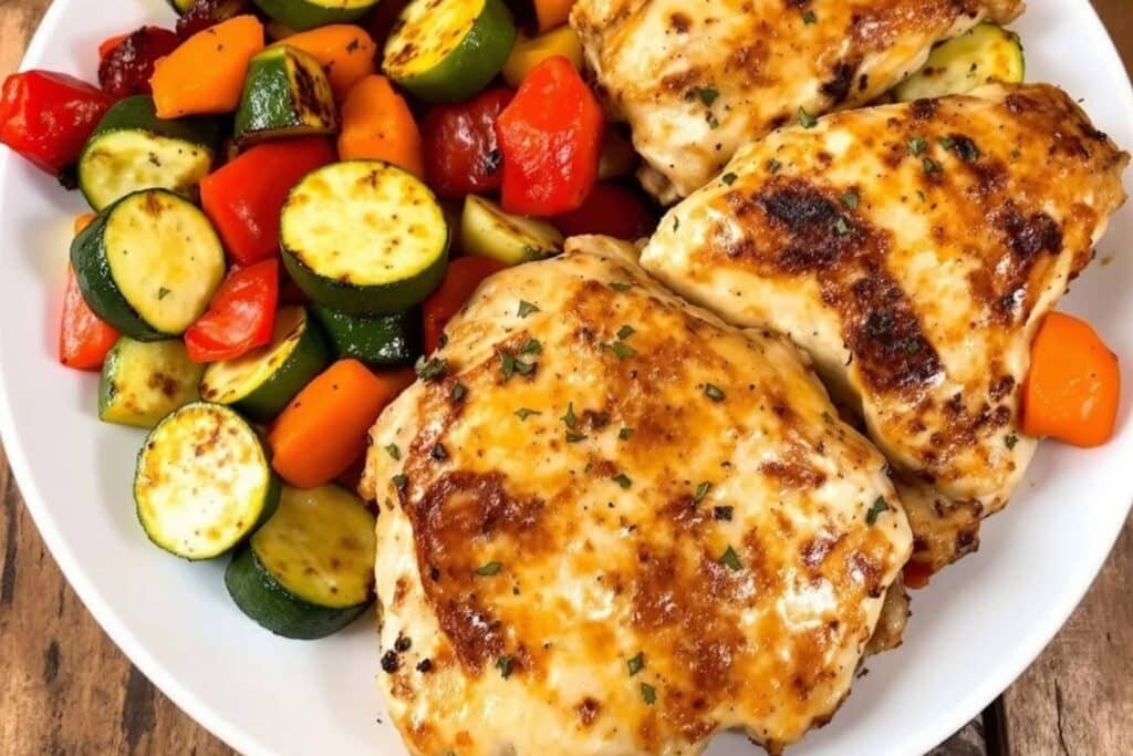 Lemon Garlic Chicken with Roasted Vegetables