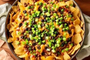 Loaded Beef Nacho Bake