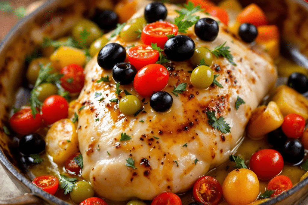 Mediterranean Baked Chicken with Olives