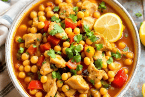 Mediterranean Chicken and Chickpea Stew