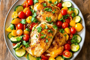 Mediterranean Chicken and Vegetable Bake
