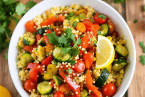 Mediterranean Couscous with Roasted Vegetables