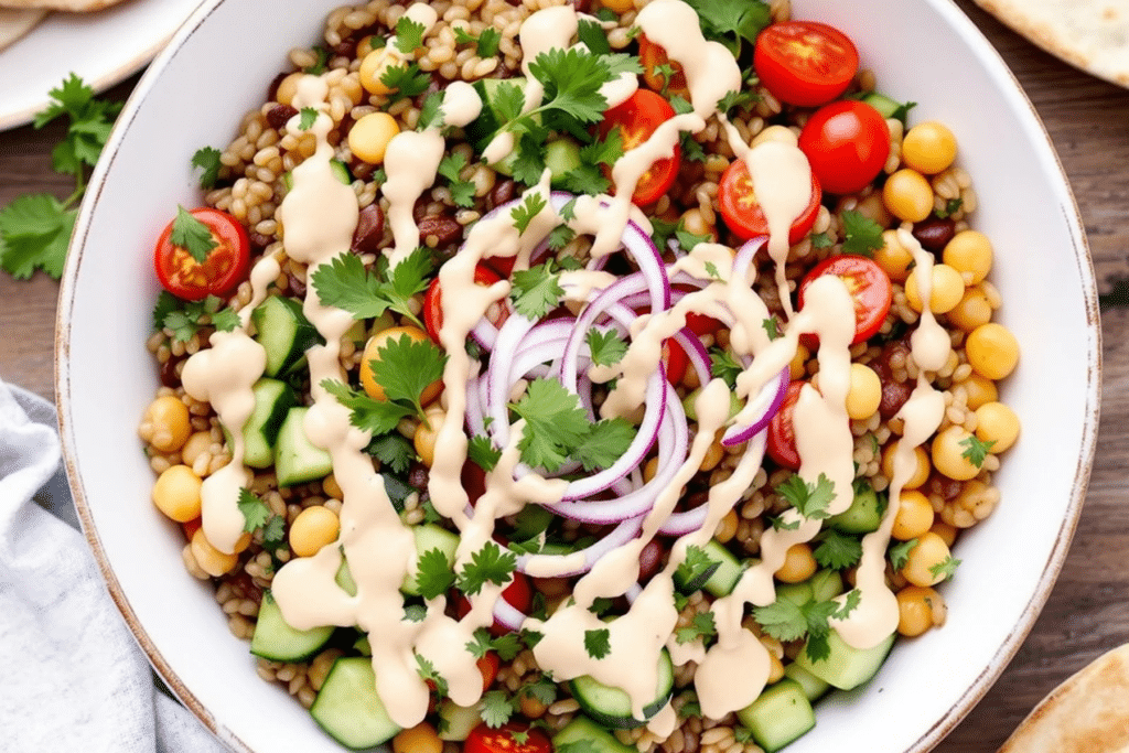 Mediterranean Farro Bowl with Chickpeas