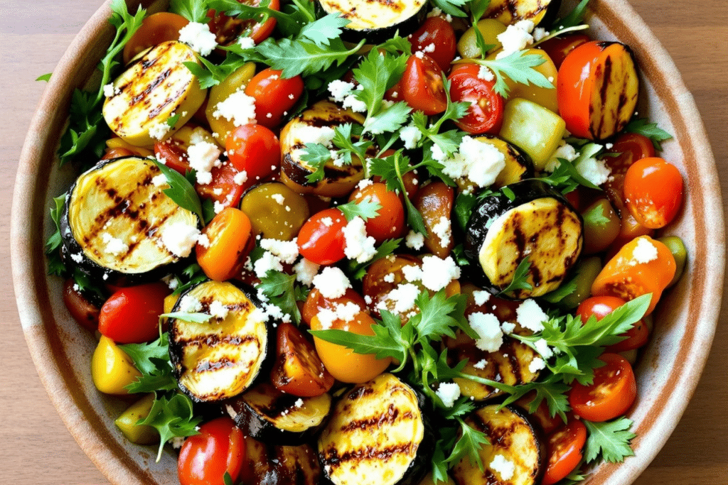 Mediterranean Grilled Veggie Salad
