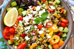 Mediterranean Lentil and Quinoa Bowl