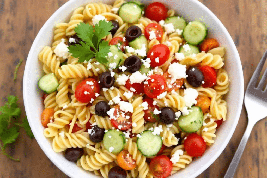 Mediterranean Pasta Salad with Olives