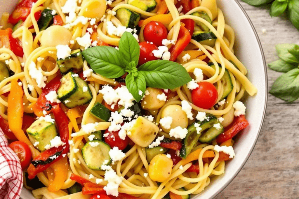Mediterranean Roasted Vegetable Pasta