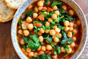 Mediterranean Spinach and Chickpea Stew